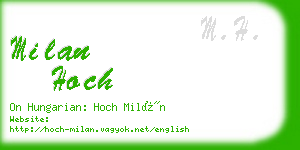 milan hoch business card